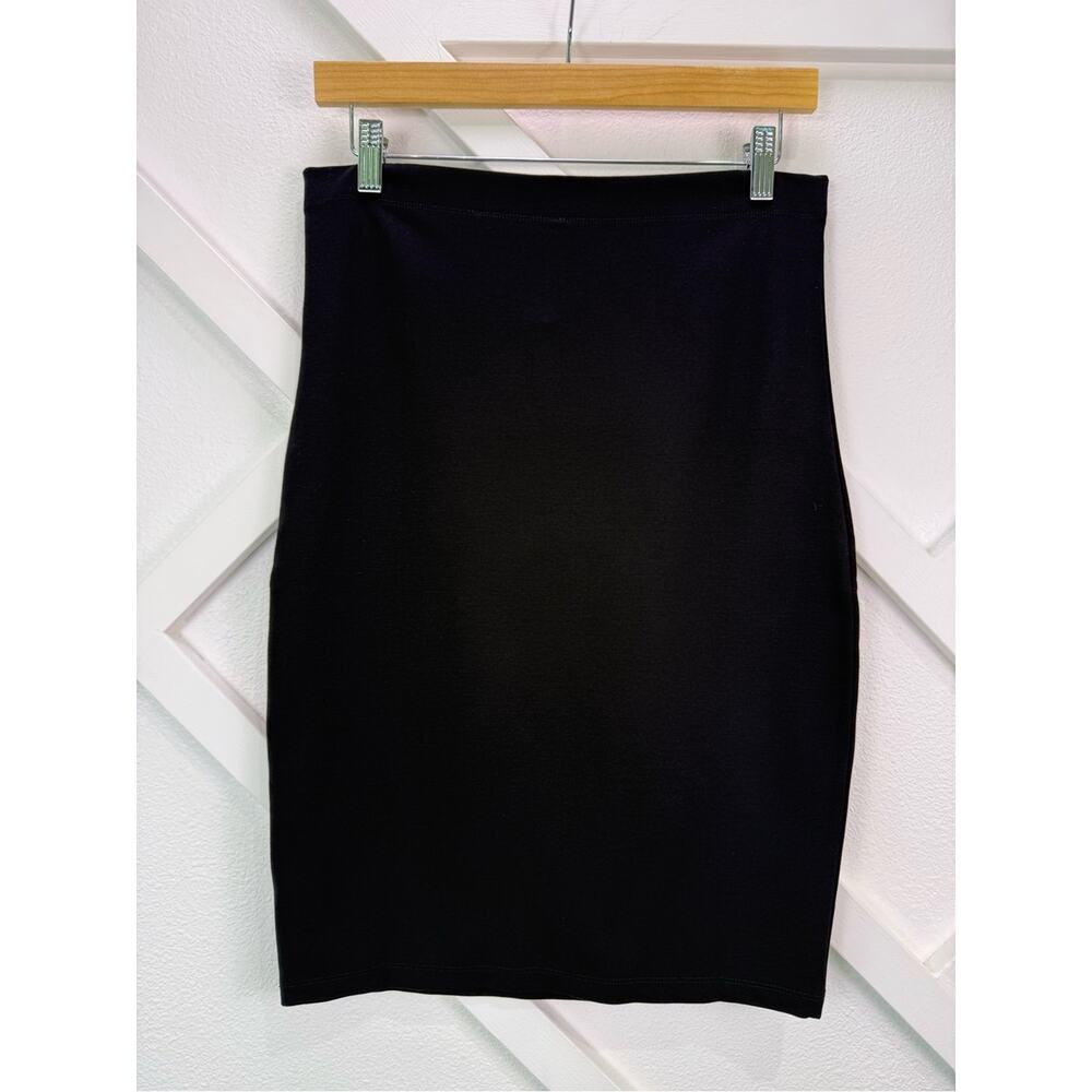 NWT Seraphine Maternity Body Con Jersey Stretch Midi Skirt Black Size Small - Picture 7 of 13